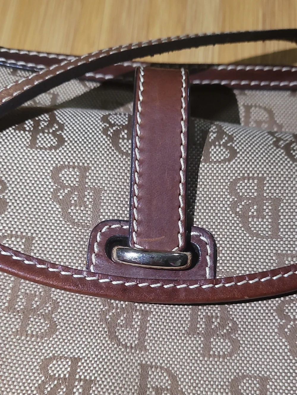 Dooney & Bourke Leather and Canvas Letter Carrier Crossbody Bag